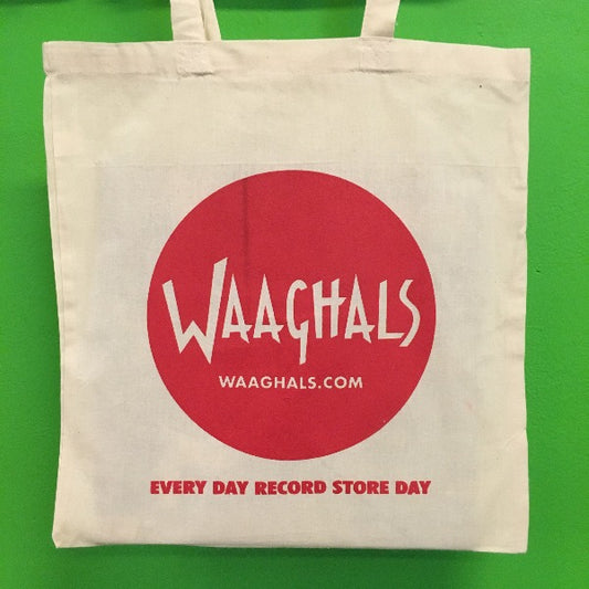 Waaghals Tote bag (Wit met rood logo)